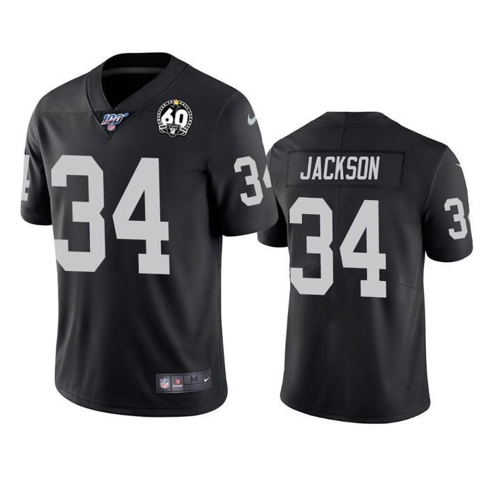 Oakland Raiders Bo Jackson Black 60th Anniversary Vapor Limited Jersey