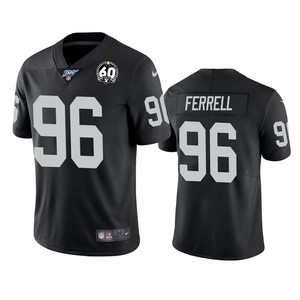 Oakland Raiders Clelin Ferrell Black 60th Anniversary Vapor Limited Jersey