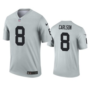 Oakland Raiders Daniel Carlson Silver Inverted Legend Jersey