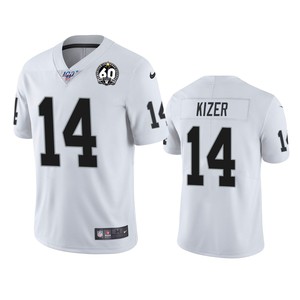 Oakland Raiders Deshone Kizer White 60th Anniversary Vapor Limitd Jersey