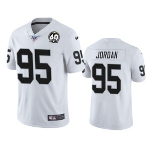 Oakland Raiders Dion Jordan White 60th Anniversary Vapor Limited Jersey