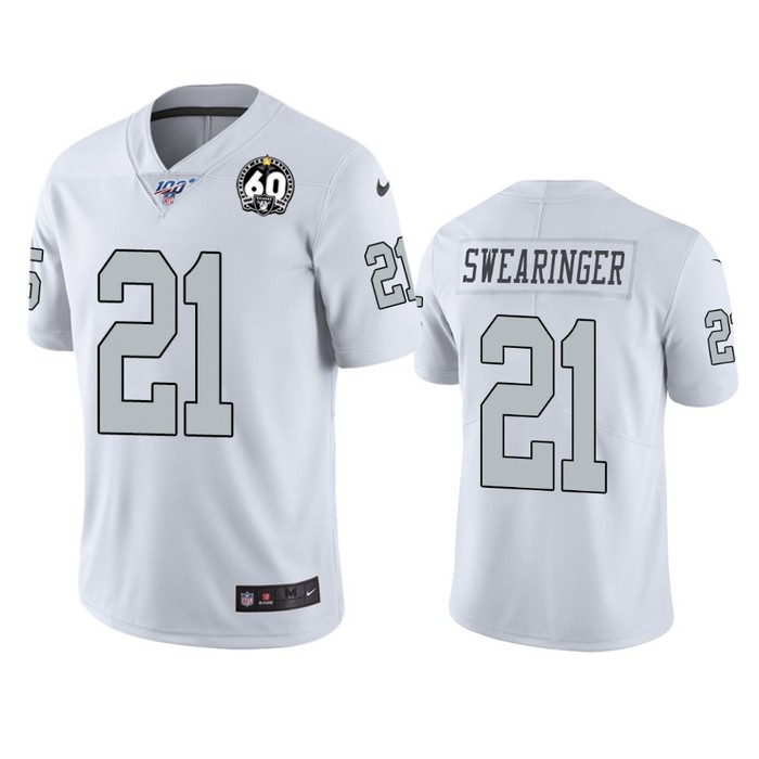 Oakland Raiders D.j. Swearinger White 60th Anniversary Color Rush Jersey