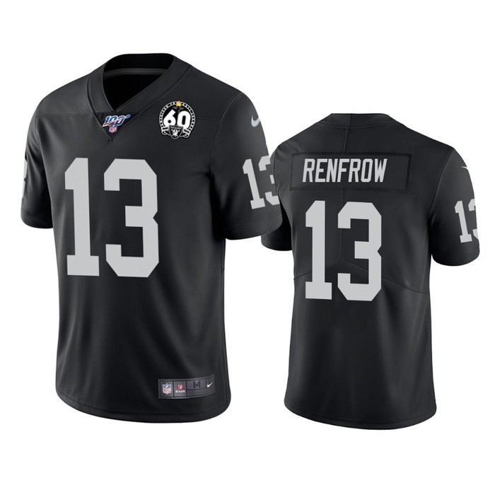 Oakland Raiders Hunter Renfrow Black 60th Anniversary Limited Jersey