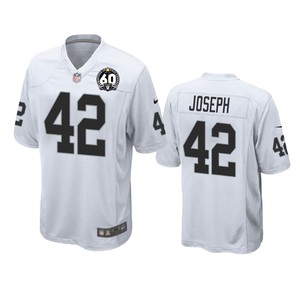 Oakland Raiders Karl Joseph White 60th Anniversary Game Jersey