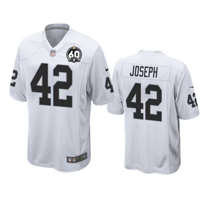 Oakland Raiders Karl Joseph White 60th Anniversary Game Jersey