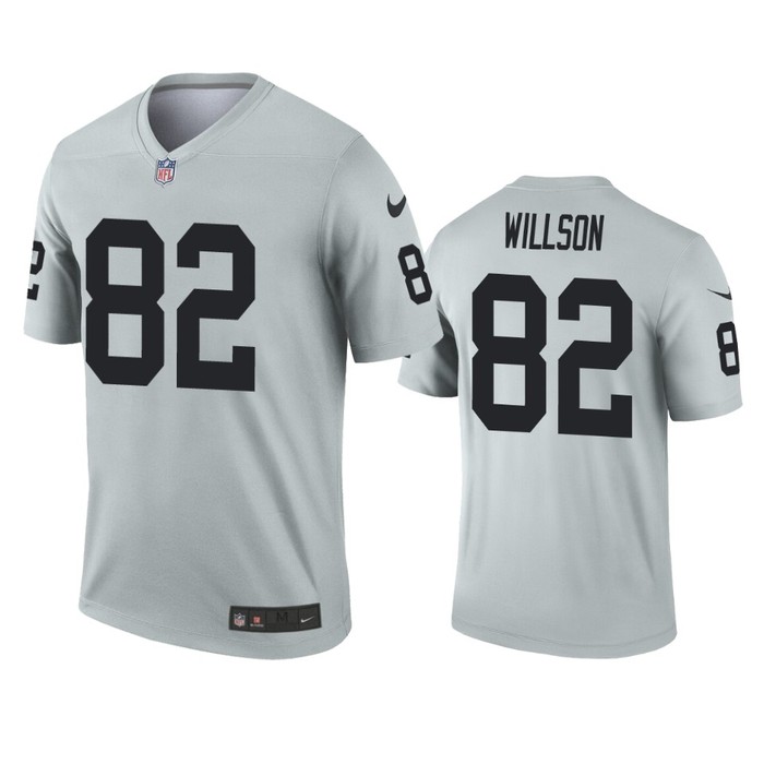 Oakland Raiders Luke Willson Silver Inverted Legend Jersey