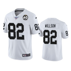 Oakland Raiders Luke Willson White 60th Anniversary Vapor Limited Jersey