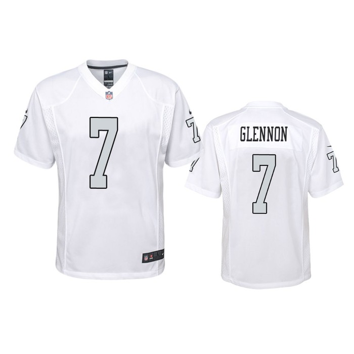 Oakland Raiders Mike Glennon White Color Rush Game Jersey