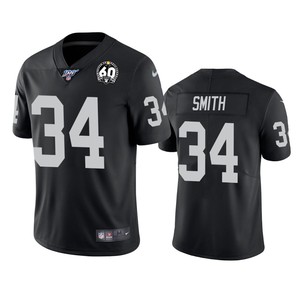 Oakland Raiders Rod Smith Black 60th Anniversary Vapor Limited Jersey