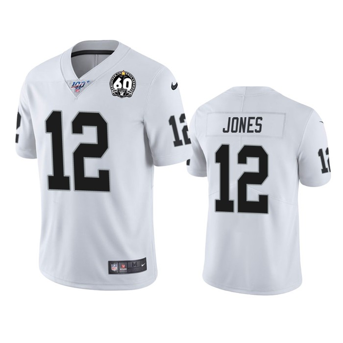 Oakland Raiders Zay Jones White 60th Anniversary Vapor Limitd Jersey