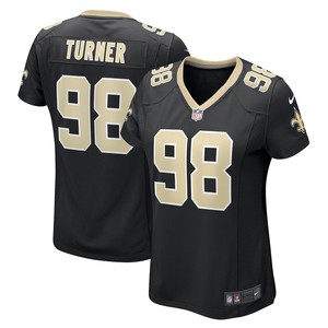 Payton Turner New Orleans Saints Womens Game Jersey - Black Nfl