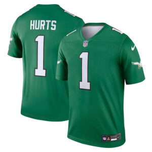 Philadelphia Eagles #1 Jalen Hurts Alternate Legend Player Jersey - Kelly Green - Cocomos