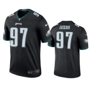 Philadelphia Eagles #97 Malik Jackson Black Color Rush Legend Jersey - Men - Cocomos