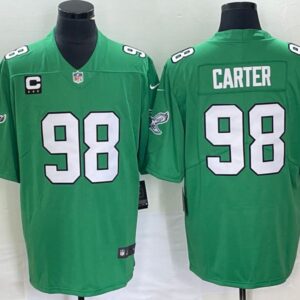 Philadelphia Eagles #98 Carter Jersey - Green - Cocomos