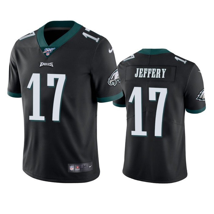 Philadelphia Eagles Alshon Jeffery Black 100th Season Vapor Limited Jersey