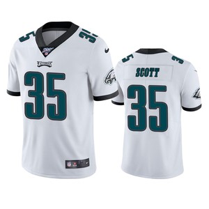 Philadelphia Eagles Boston Scott White 100th Season Vapor Limited Jersey