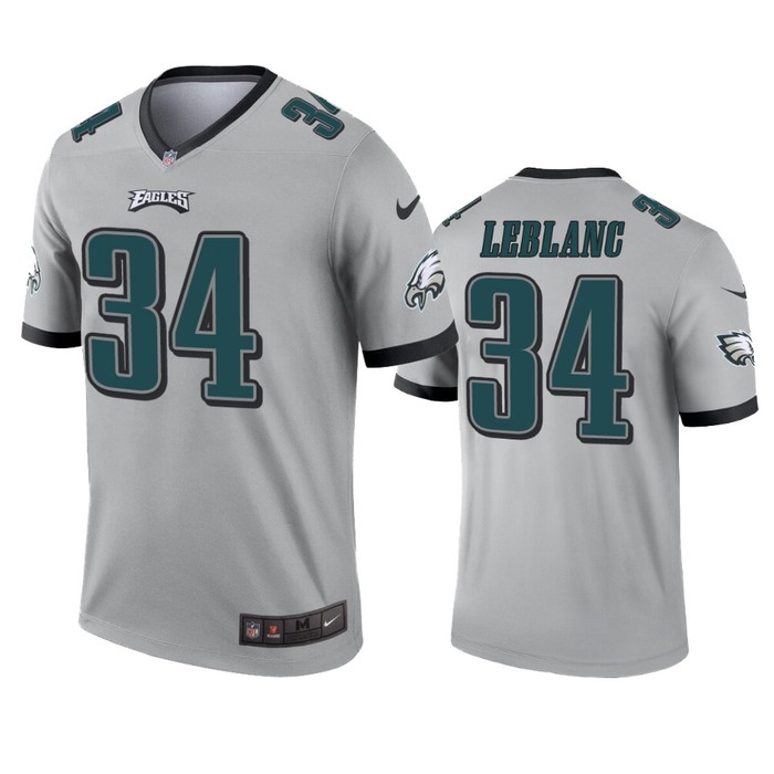 Philadelphia Eagles Crevon Leblanc Silver Inverted Legend Jersey