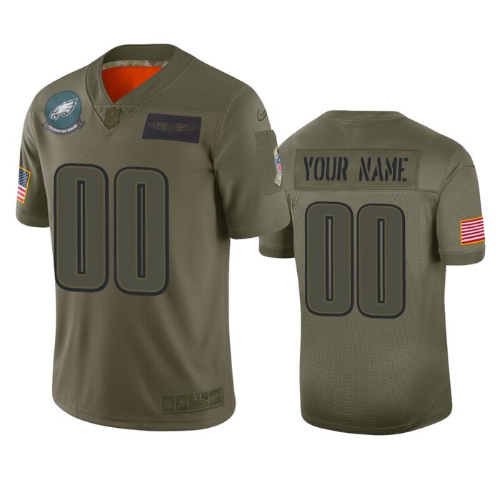 Philadelphia Eagles Custom Camo 2019 Salute To Service Limited Jersey