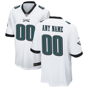 Philadelphia Eagles Custom Game Jersey White Custom Jerseys Nfl