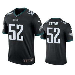 Philadelphia Eagles Davion Taylor Black Color Rush Legend Jersey