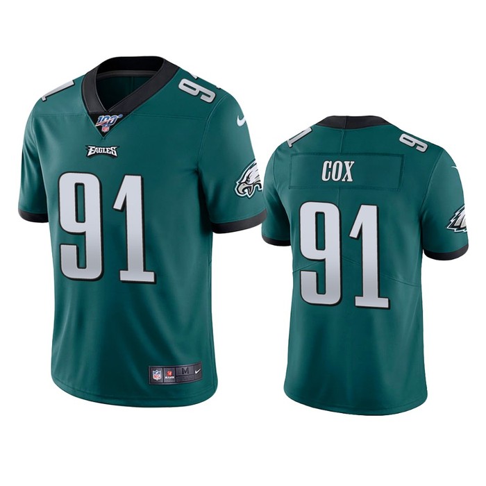 Philadelphia Eagles Fletcher Cox Midnight Green 100th Season Vapor Limited Jersey