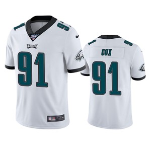 Philadelphia Eagles Fletcher Cox White 100th Season Vapor Limited Jersey