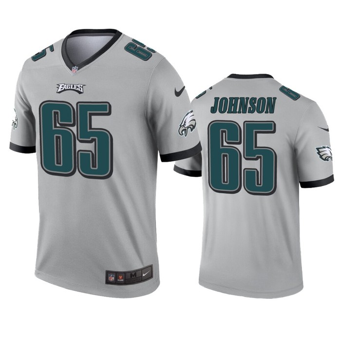 Philadelphia Eagles Lane Johnson Silver Inverted Legend Jersey