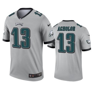 Philadelphia Eagles Nelson Agholor Silver Inverted Legend Jersey - Cocomos