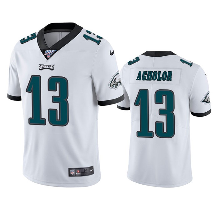 Philadelphia Eagles Nelson Agholor White 100th Season Vapor Limited Jersey