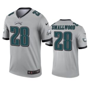 Philadelphia Eagles Wendell Smallwood Silver Inverted Legend Jersey - Cocomos