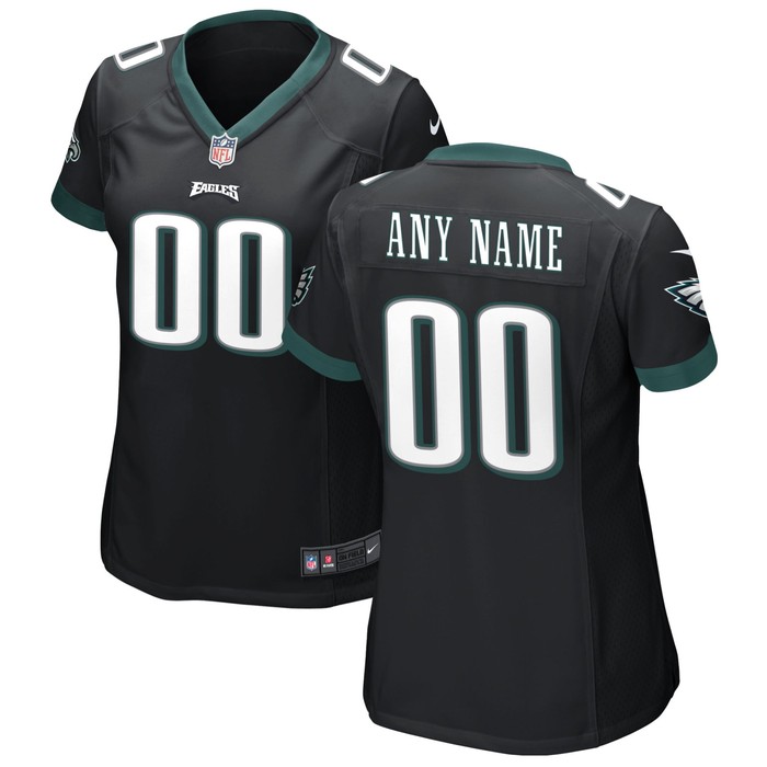 Philadelphia Eagles Womens Alternate Custom Game Jersey Black Custom Jerseys Nfl