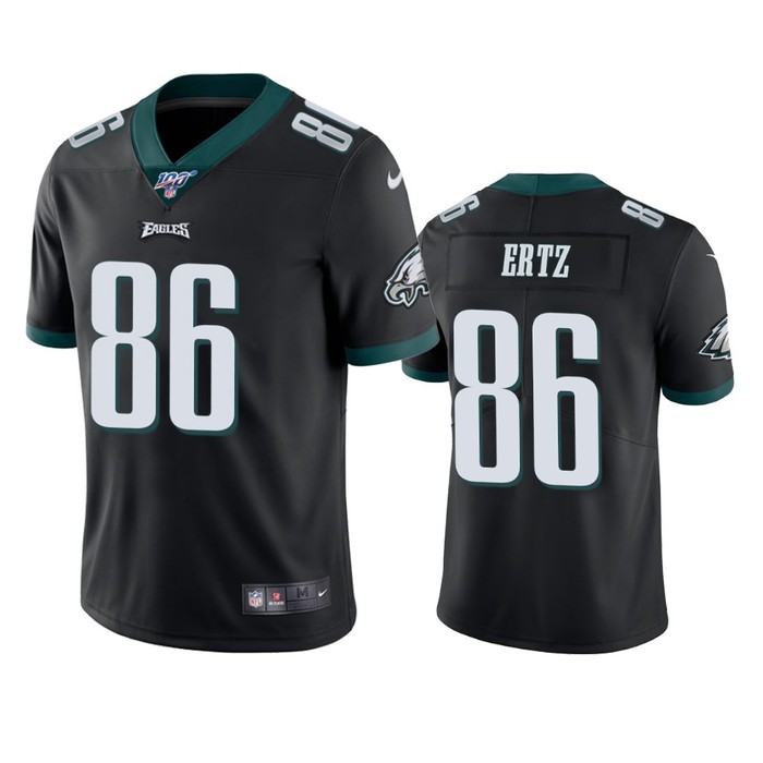 Philadelphia Eagles Zach Ertz Black 100th Season Vapor Limited Jersey