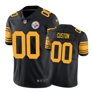 Pittsburgh Steelers #00 Custom Nike Color Rush Black Jersey