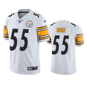 Pittsburgh Steelers Devin Bush White 100th Season Vapor Limited Jersey