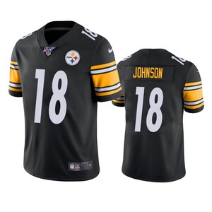 Pittsburgh Steelers Diontae Johnson Black 100th Season Vapor Limited Jersey