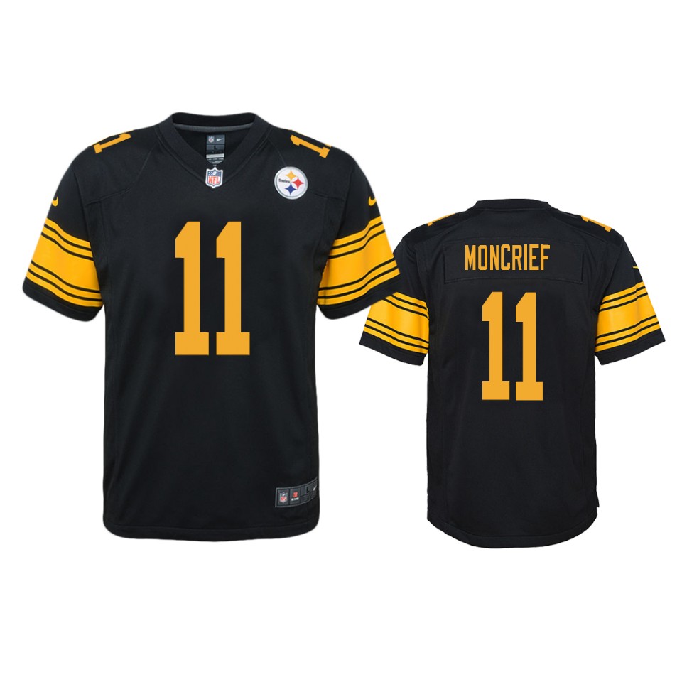 Pittsburgh Steelers Donte Moncrief Black Color Rush Game Jersey - Cocomos