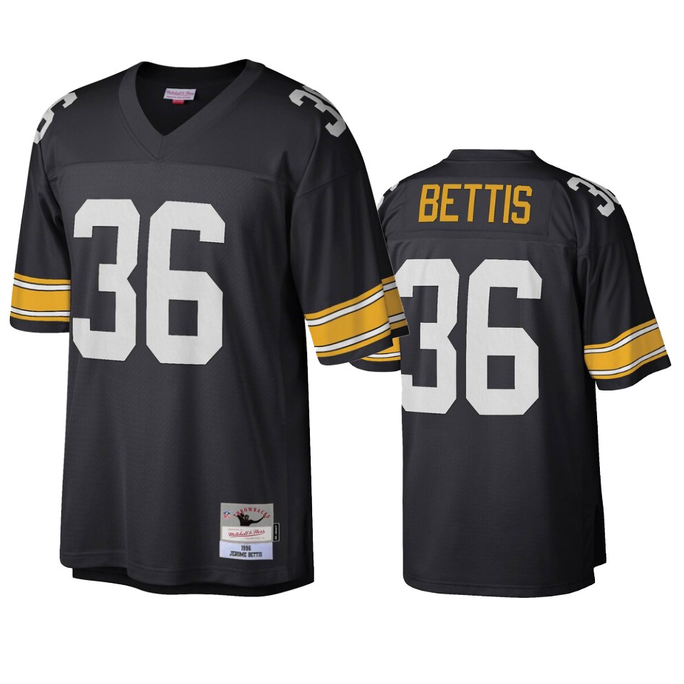 Pittsburgh Steelers Jerome Bettis Black Legacy Replica Jersey - Cocomos