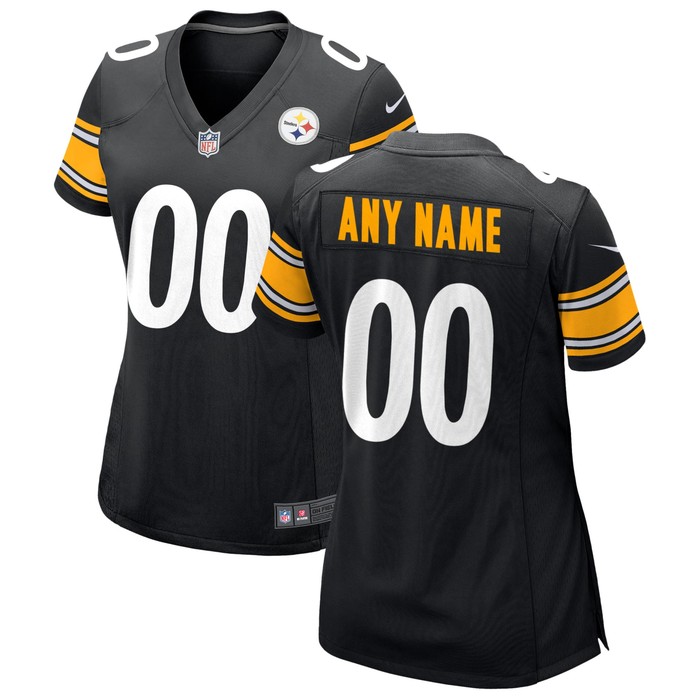 Pittsburgh Steelers Womens Custom Game Jersey Black Custom Jerseys Nfl