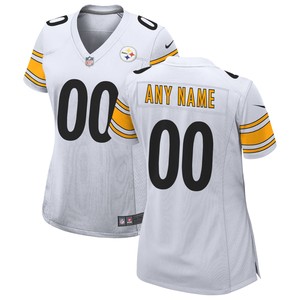 Pittsburgh Steelers Womens Custom Game Jersey - White Custom Jerseys Nfl