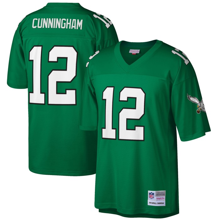 Randall Cunningham Philadelphia Eagles Mitchell & Ness Big & Tall 1990 Retired Player Replica Jersey - Kelly Green Nfl