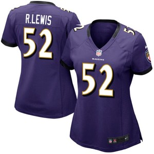 Ray Lewis Baltimore Ravens Nike Womens Game Jersey - Purple