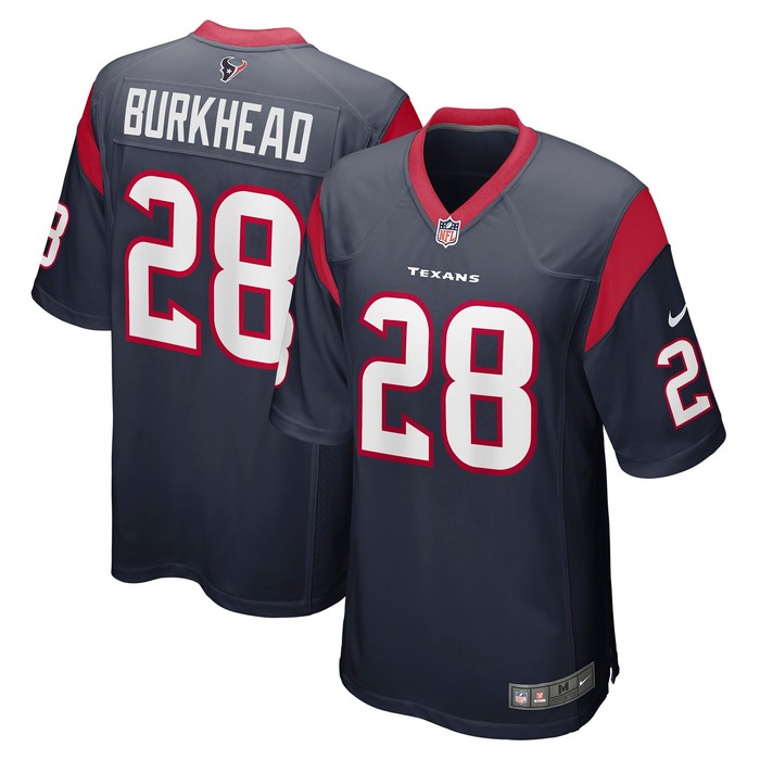 Rex Burkhead Houston Texans Game Player Jersey - Navy Nfl