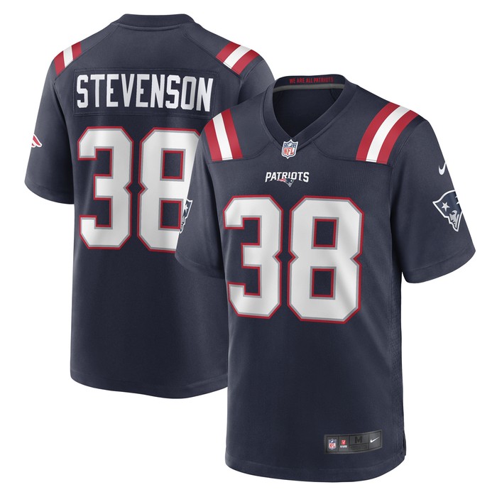 Rhamondre Stevenson New England Patriots Game Jersey - Navy Nfl