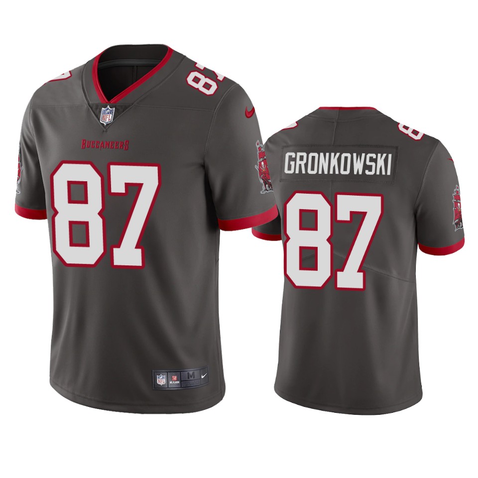 Rob Gronkowski Tampa Bay Buccaneers Pewter Vapor Limited Jersey - Cocomos