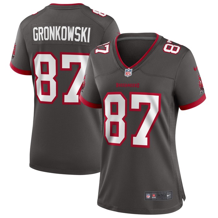 Rob Gronkowski Tampa Bay Buccaneers Womens Alternate Game Jersey Pewter Nfl