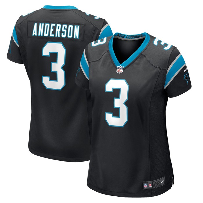 Robby Anderson Carolina Panthers Womens Player Game Jersey - Black Nfl