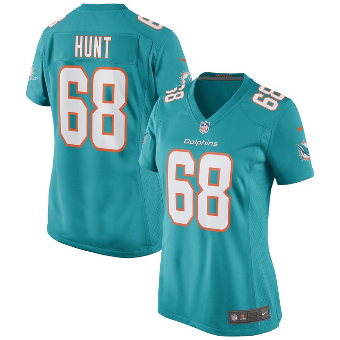 Robert Hunt Miami Dolphins Womens Game Jersey - Aqua Nfl