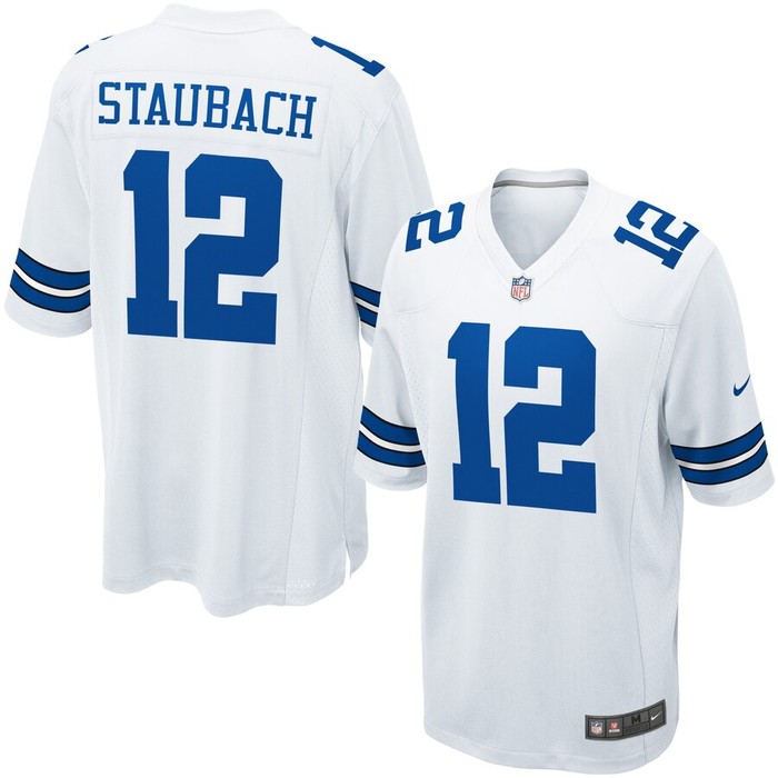 Roger Staubach Dallas Cowboys Nike Youth Retired Game Jersey - White - Cocomos