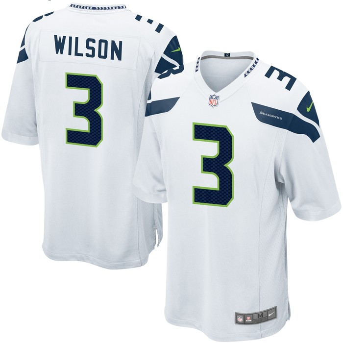 Russell Wilson Seattle Seahawks Game Jersey - White Nfl