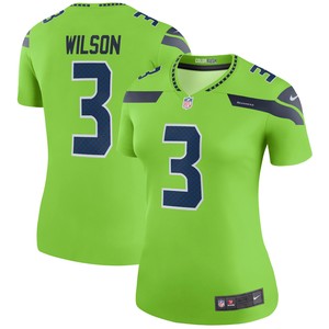 Russell Wilson Seattle Seahawks Womens Color Rush Legend Jersey Neon Green Nfl